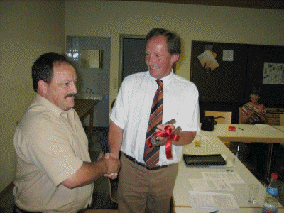 Gratulation vom Ortsvorsteher Franz Lupfer